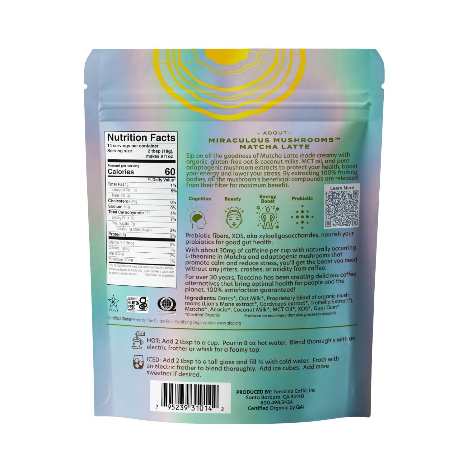 Miraculous Mushrooms® Matcha Latte