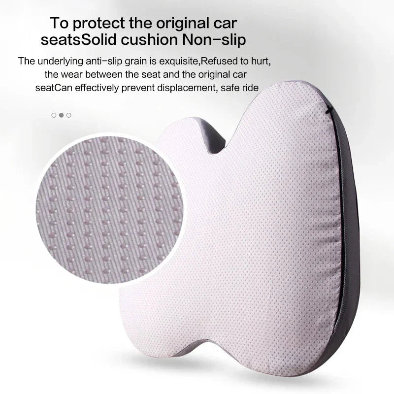 Orthopedic Memory Foam Seat Cushion – Non-Slip Tailbone & Sciatica Relief Pillow for Office Chair and Car Seat